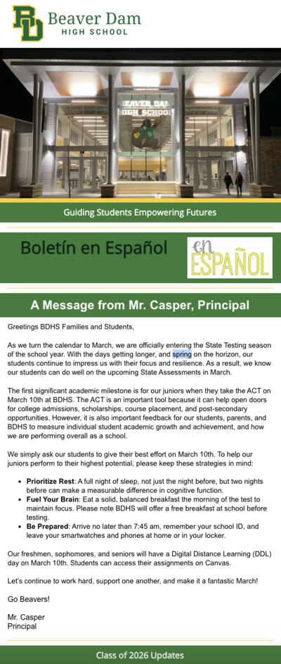 HS Newsletter